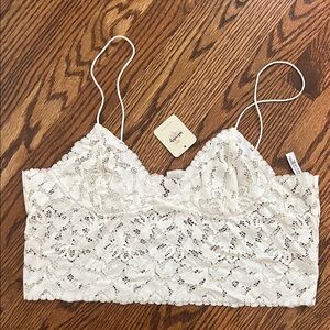 Free People Lace Bralette in Cream